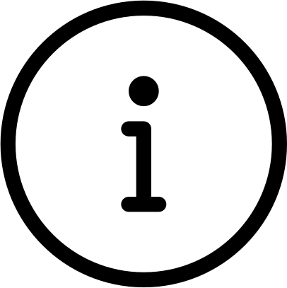 a blue information icon