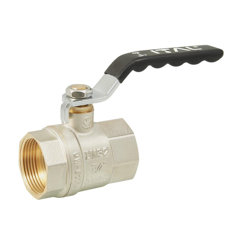 Кран кульовий ITAL PN25 1 1/4" вн.-вн., ручка, нікель image