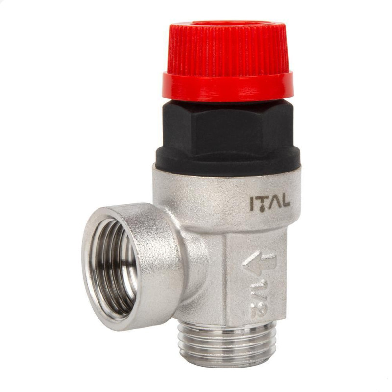 Запобіжний клапан ITAL IT03-03603, ВЗ, 3 бар, 1/2", нікель