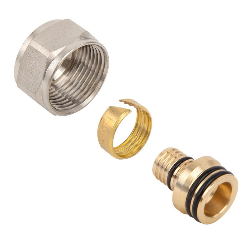 Connection collector eurocone ITAL IT15-H1620A, 16x2.0x3/4", nickel