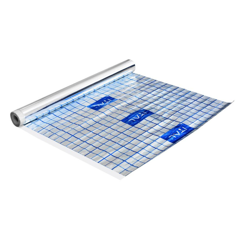 Foiled film with marking ITAL 105 microns, for underfloor heating, blue