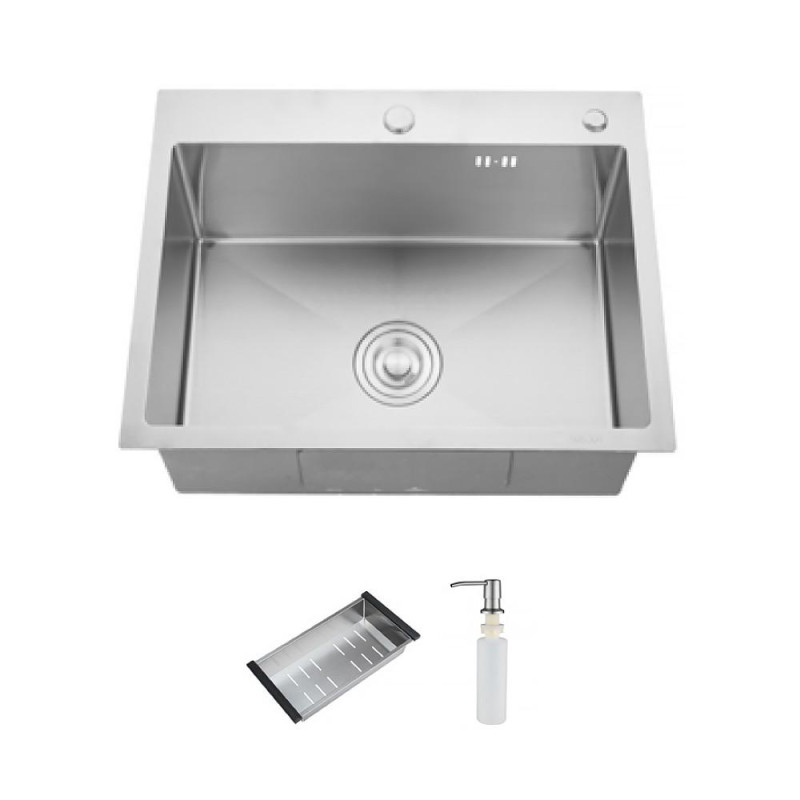Кухонна мийка ITAL HD6045, 600x450мм, нержавіюча сталь, сатин