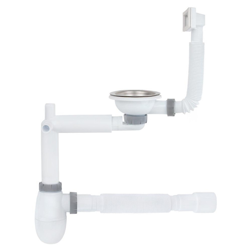 Сифон для кухонної мийки ITAL KT1117, 1/2"х40 телескопічний