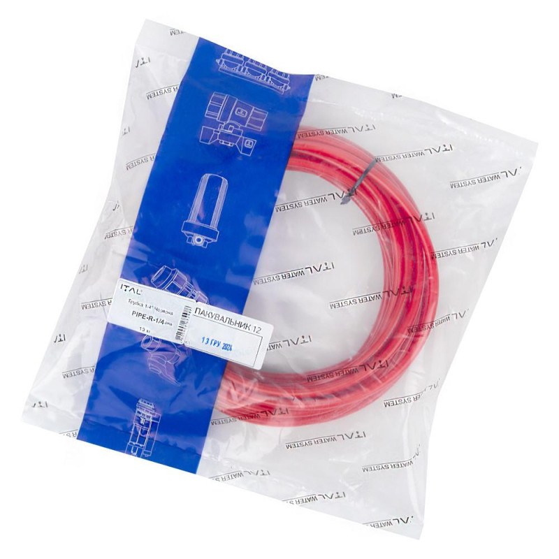Трубка ITAL PIPE-R-1/4 для питних фільтрів, червона (бухта 6,57 м) image