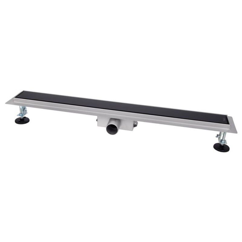 Трап для душу ITAL IT02-FT24/800, 800 мм, загартоване скло, Black Glossy