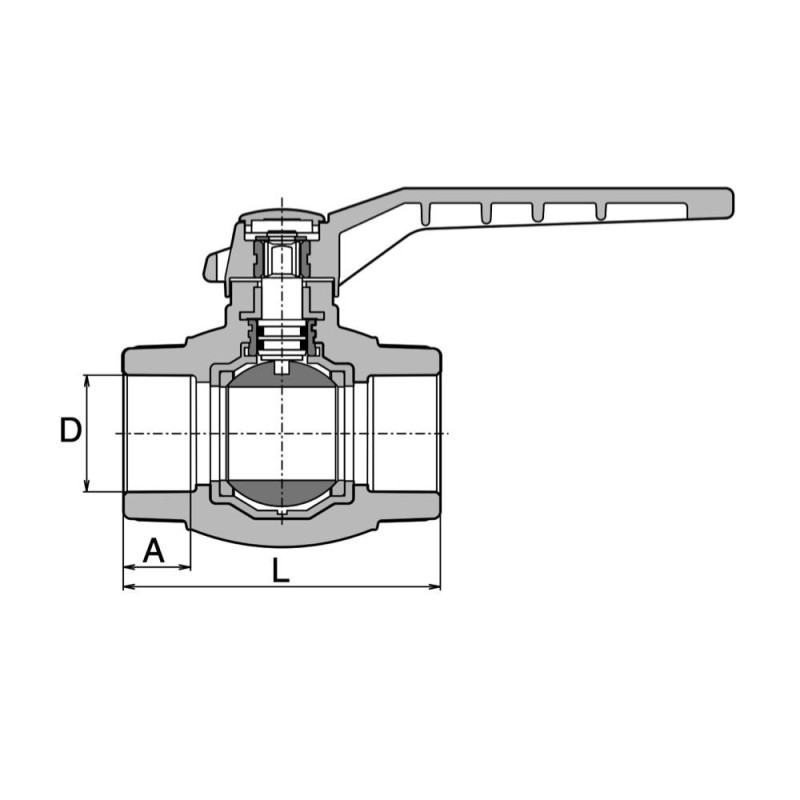 Кран кульовий PP-r ITAL 50 мм image