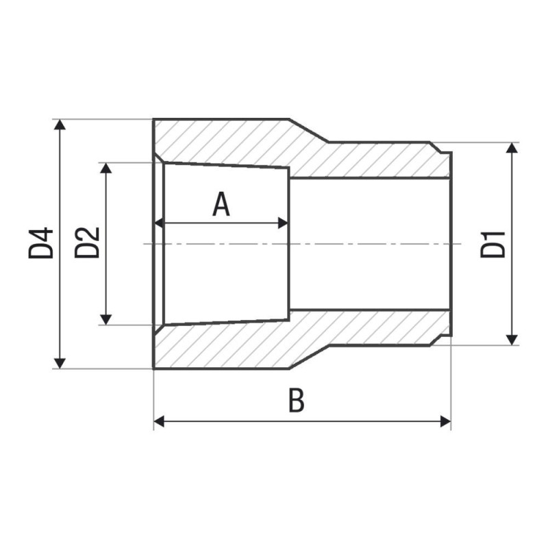 Муфта переходная Вн.-Нар. PP-r ITAL 50 x 32 мм image