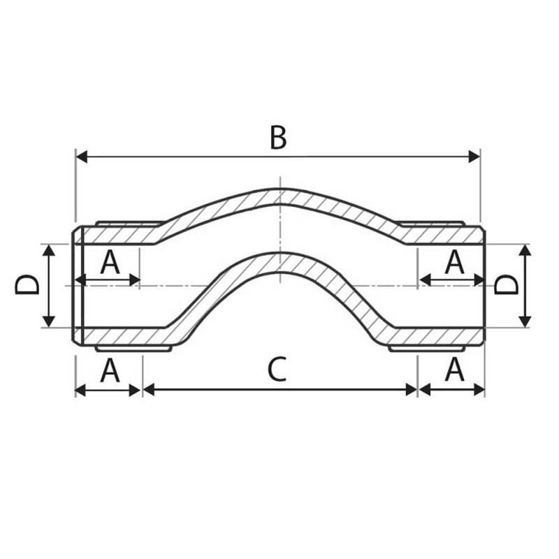 Обведення коротке PP-r ITAL 25 мм image