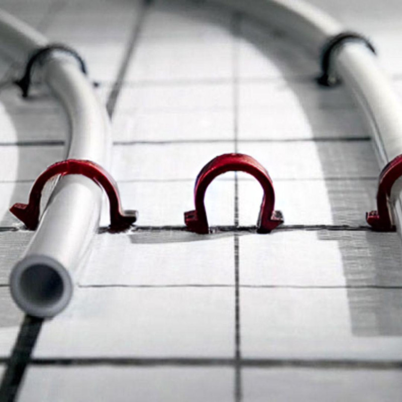 Anchor bracket ITAL for underfloor heating, 50 mm, long, reinforced, red image