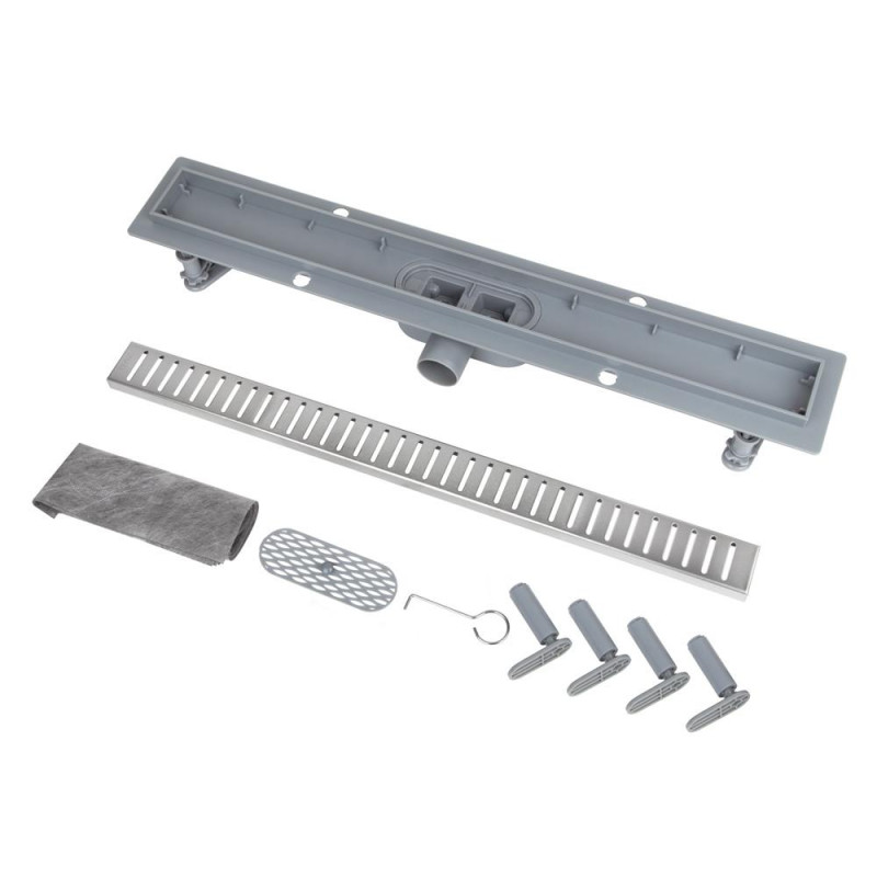 Душовий трап ITAL IT13-FT01/400, 400х70х67мм, ABS пластик, сірий image