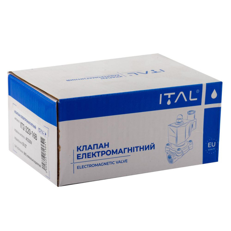 Клапан електромагнітний 1/2" ITAL IT2-220-16B, нормально-відкритий (NO), 2W160-15K AC 220V image