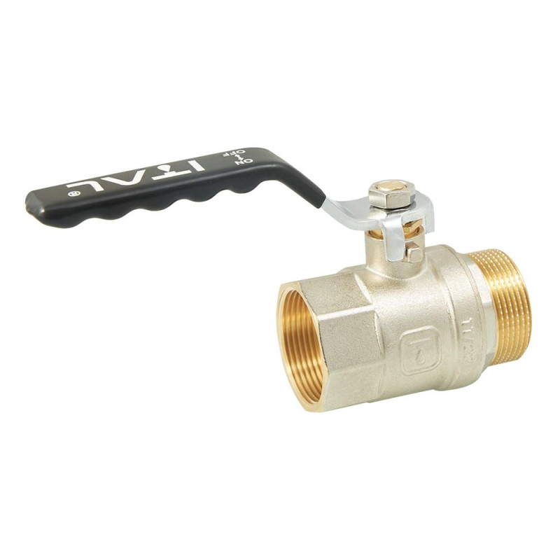 Кран кульовий ITAL PN25 1 1/2" вн.-зов., ручка, нікель image