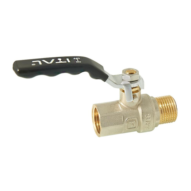 Кран кульовий ITAL PN40 1/2" вн.-зов., ручка, нікель image