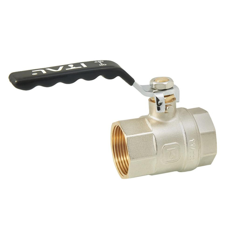 Кран кульовий ITAL PN25 1 1/4" вн.-вн., ручка, нікель image