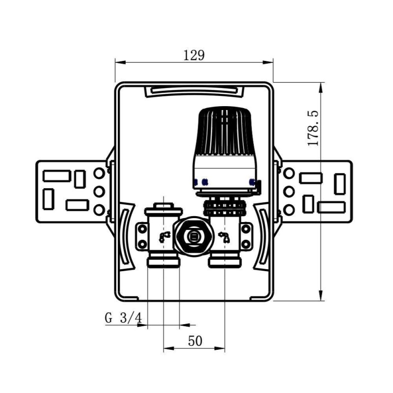 Unibox for underfloor heating ITAL IT42-H1A23, RTL, 3/4" image