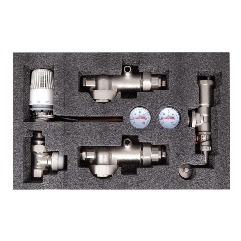 Pump and mixing unit for underfloor heating ITAL MG1-A 1"x3/4" thermostatic valve straight, without pump image