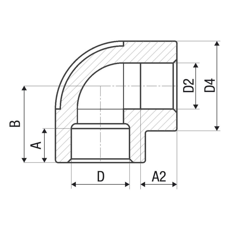 Кутник 90° перехідний PP-r ITAL 25 x 20 мм image