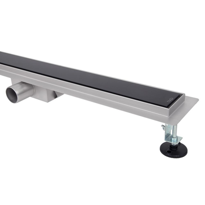 Трап для душу ITAL IT02-FT24/700, 700 мм, загартоване скло, Black Glossy image
