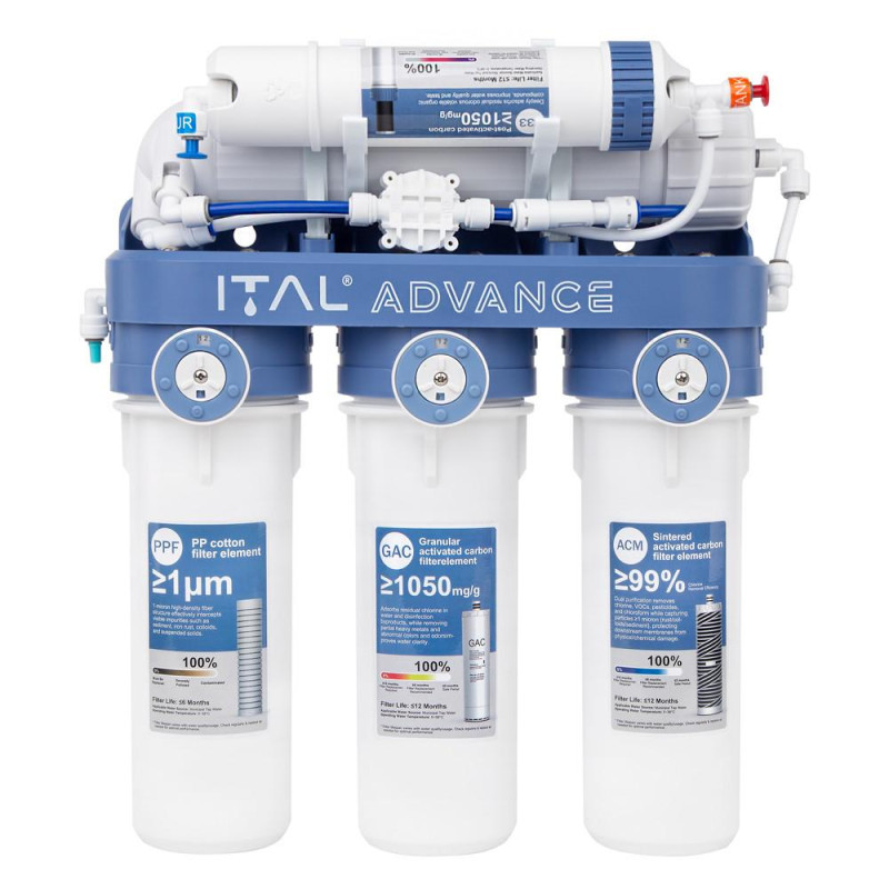 Фільтр зворотного осмосу ITAL Advance 5-75 (5 ступенів, без помпи, мембрана DuPont 75 галон) (ADV-RO5-75) image